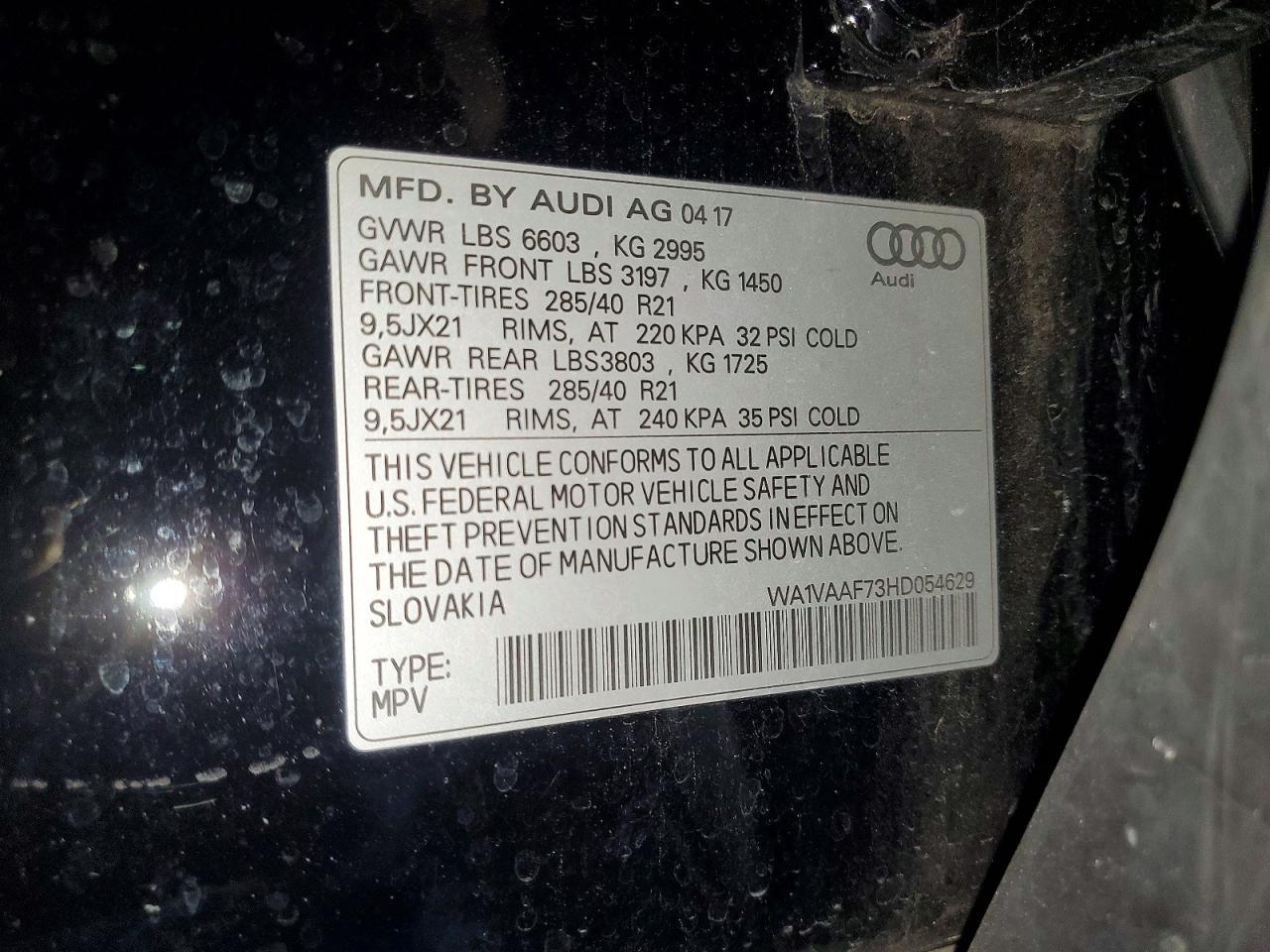 2017 Audi Q7 Prestige