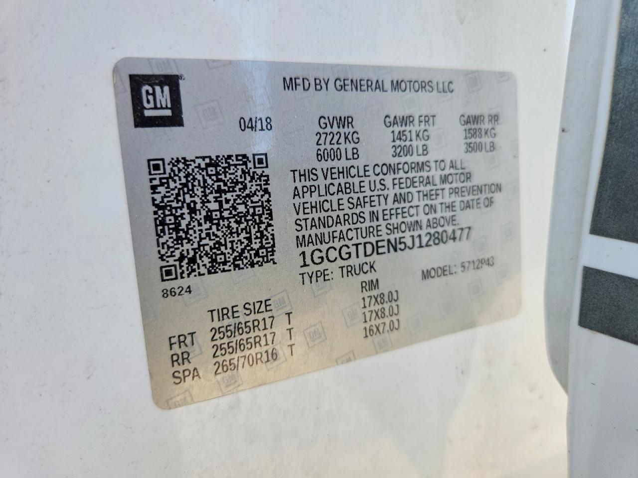 2018 Chevrolet Colorado Z71