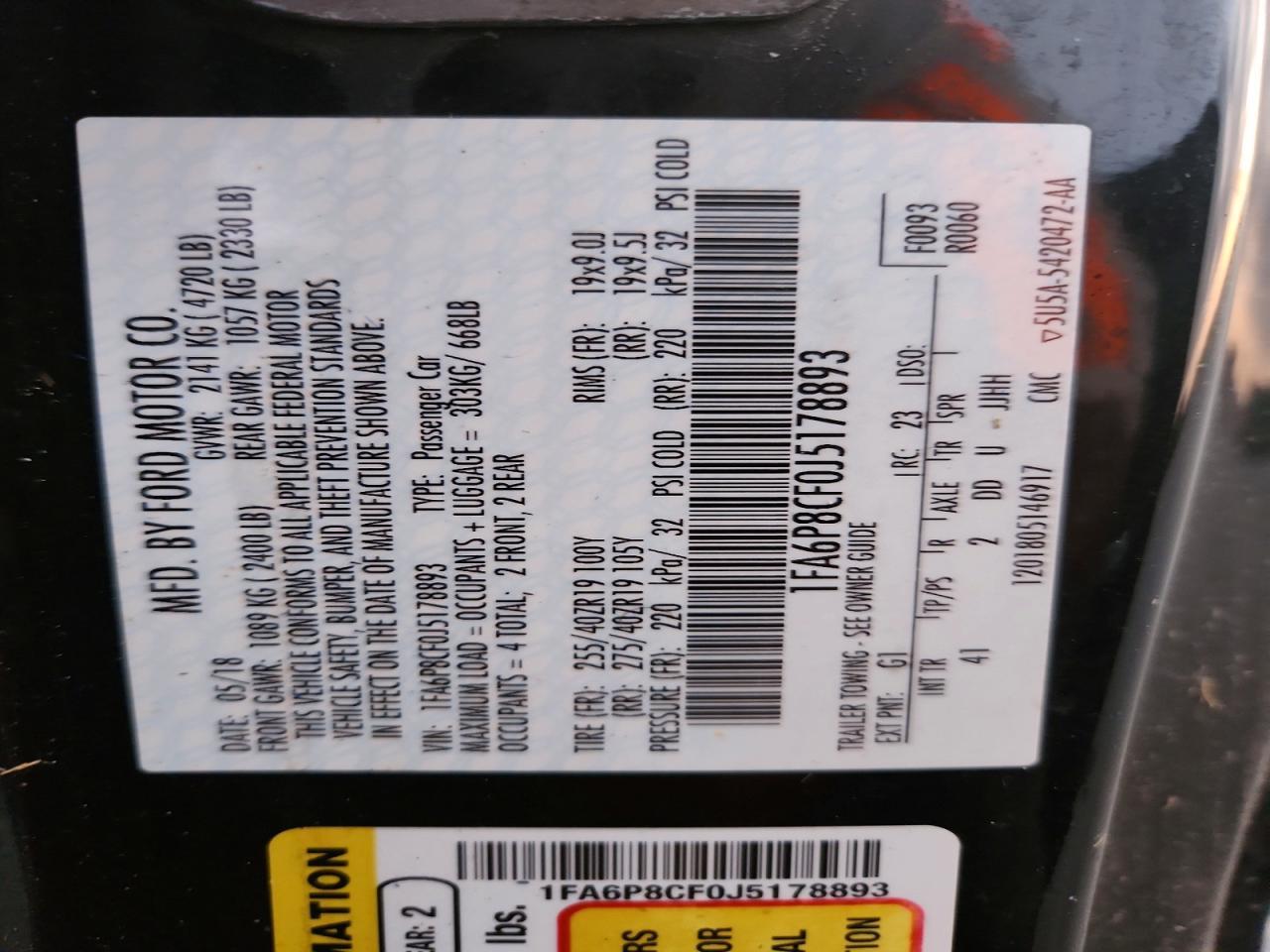 2018 Ford Mustang gt