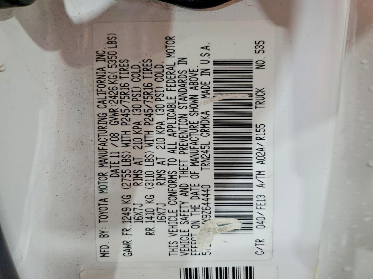 2009 Toyota Tacoma Base