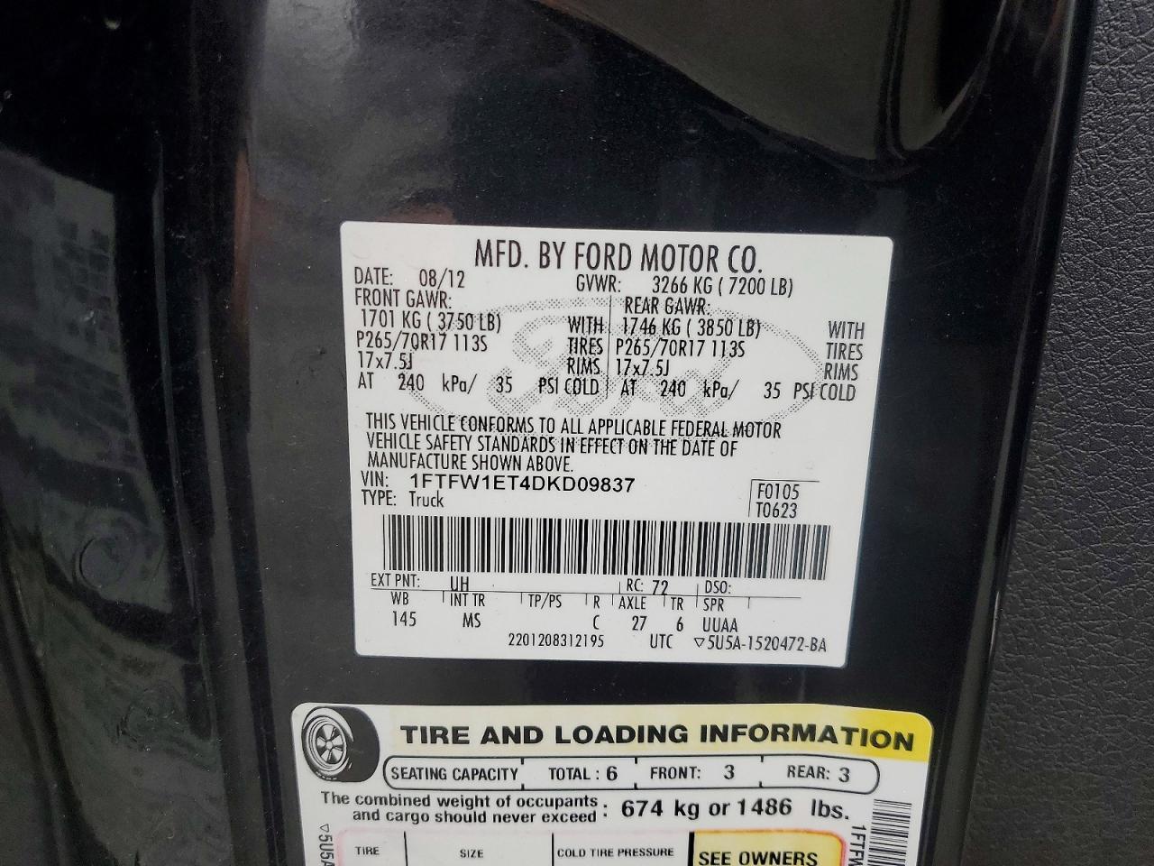 2013 Ford F150 Supercrew