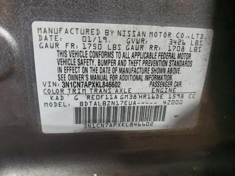 2019 Nissan Versa sv