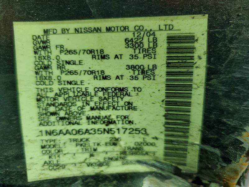 2005 Nissan Titan XE