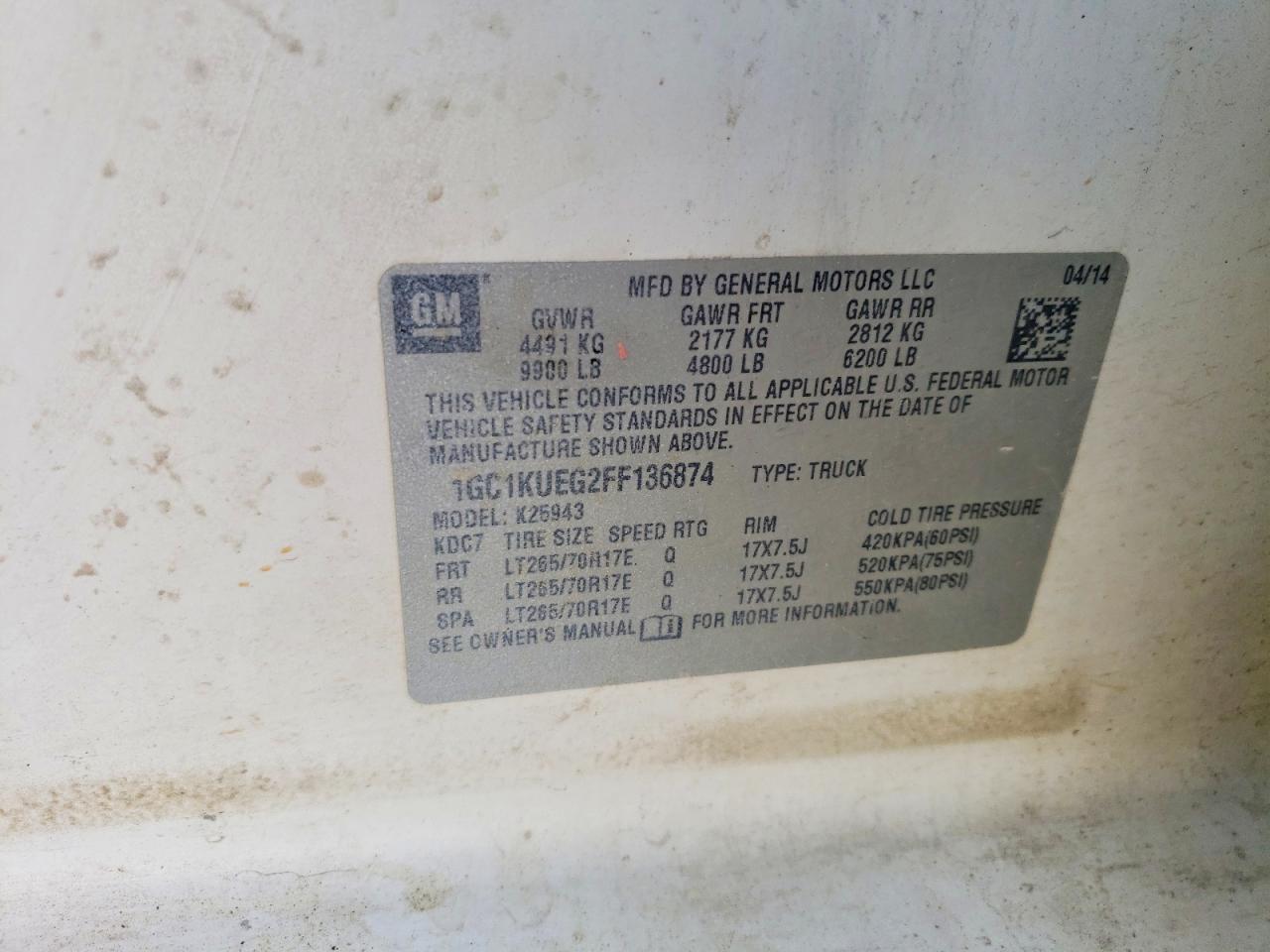 2015 Chevrolet Silverado K2500 Heavy Duty