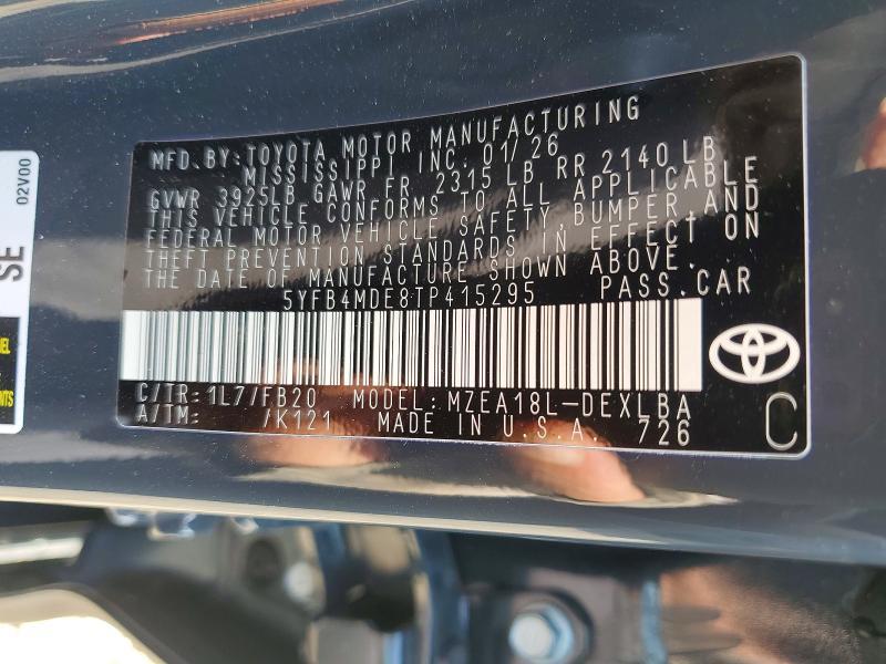 2026 Toyota Corolla le