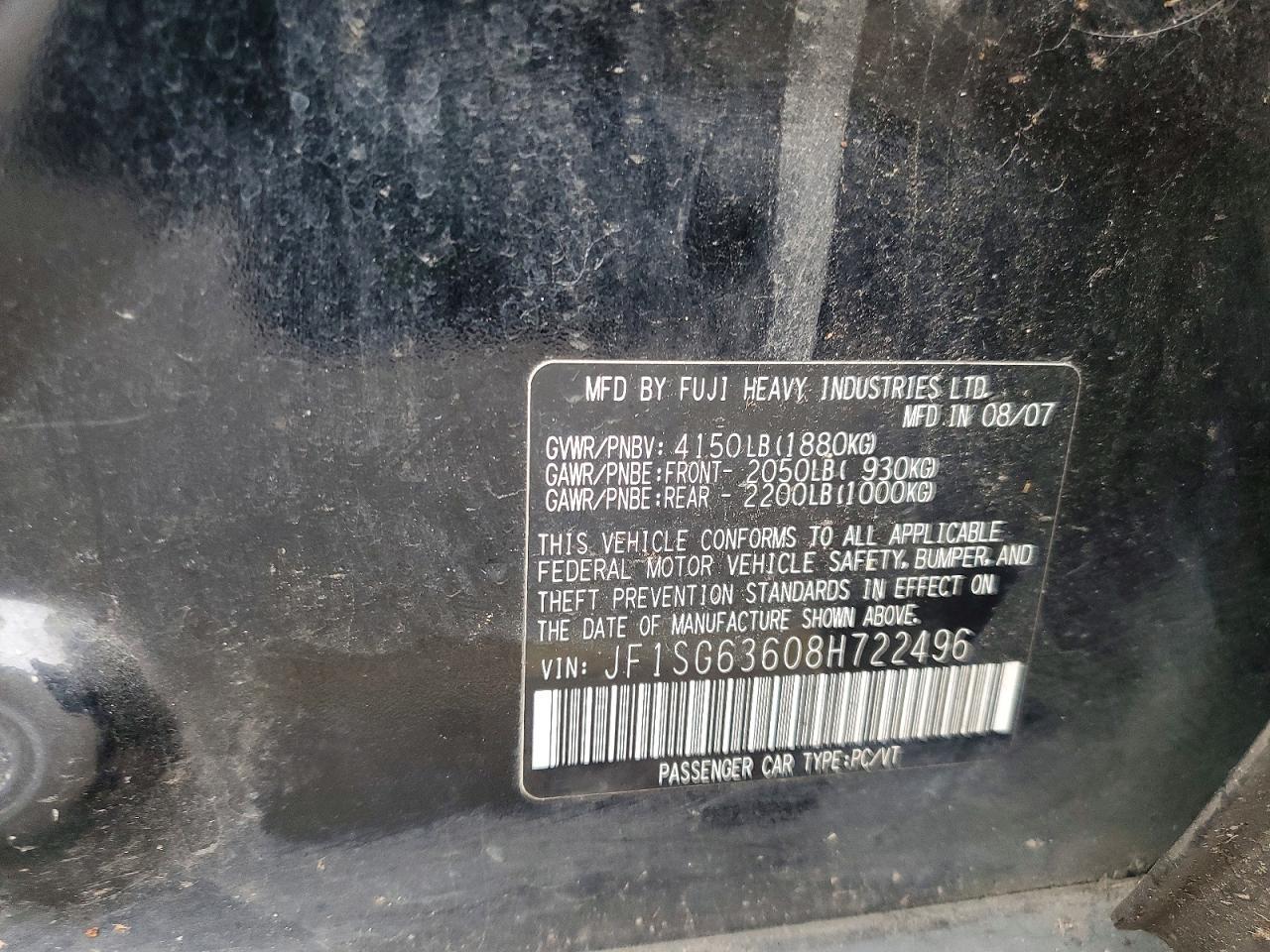 2008 Subaru Forester 2.5x