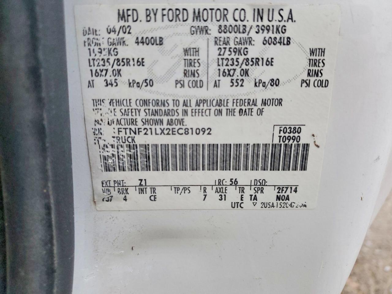 2002 Ford F250 Super Duty