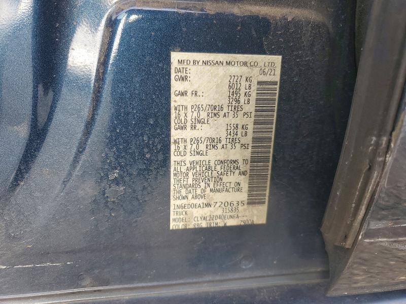 2021 Nissan Frontier SV