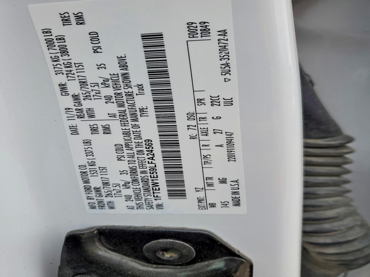 2020 Ford F150 Supercrew