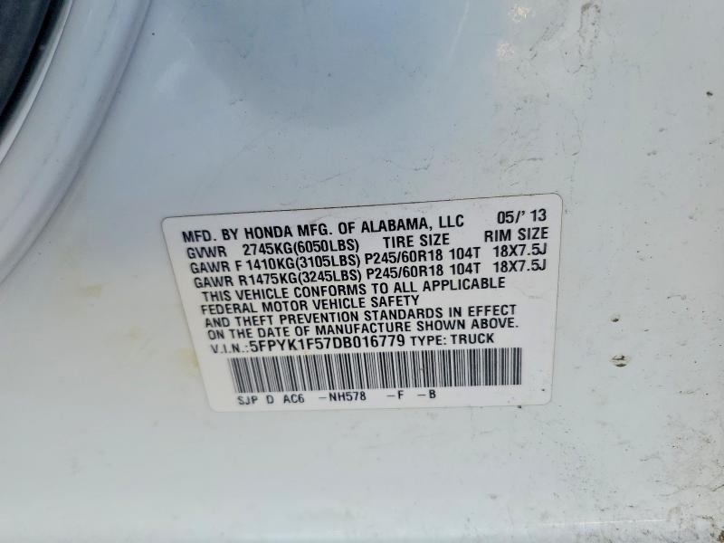 2013 Honda Ridgeline RTL