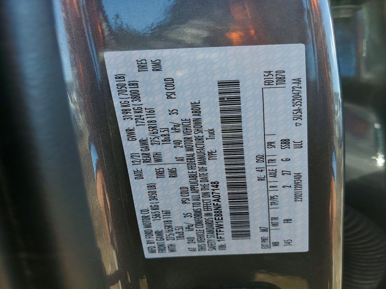 2022 Ford F150 Supercrew