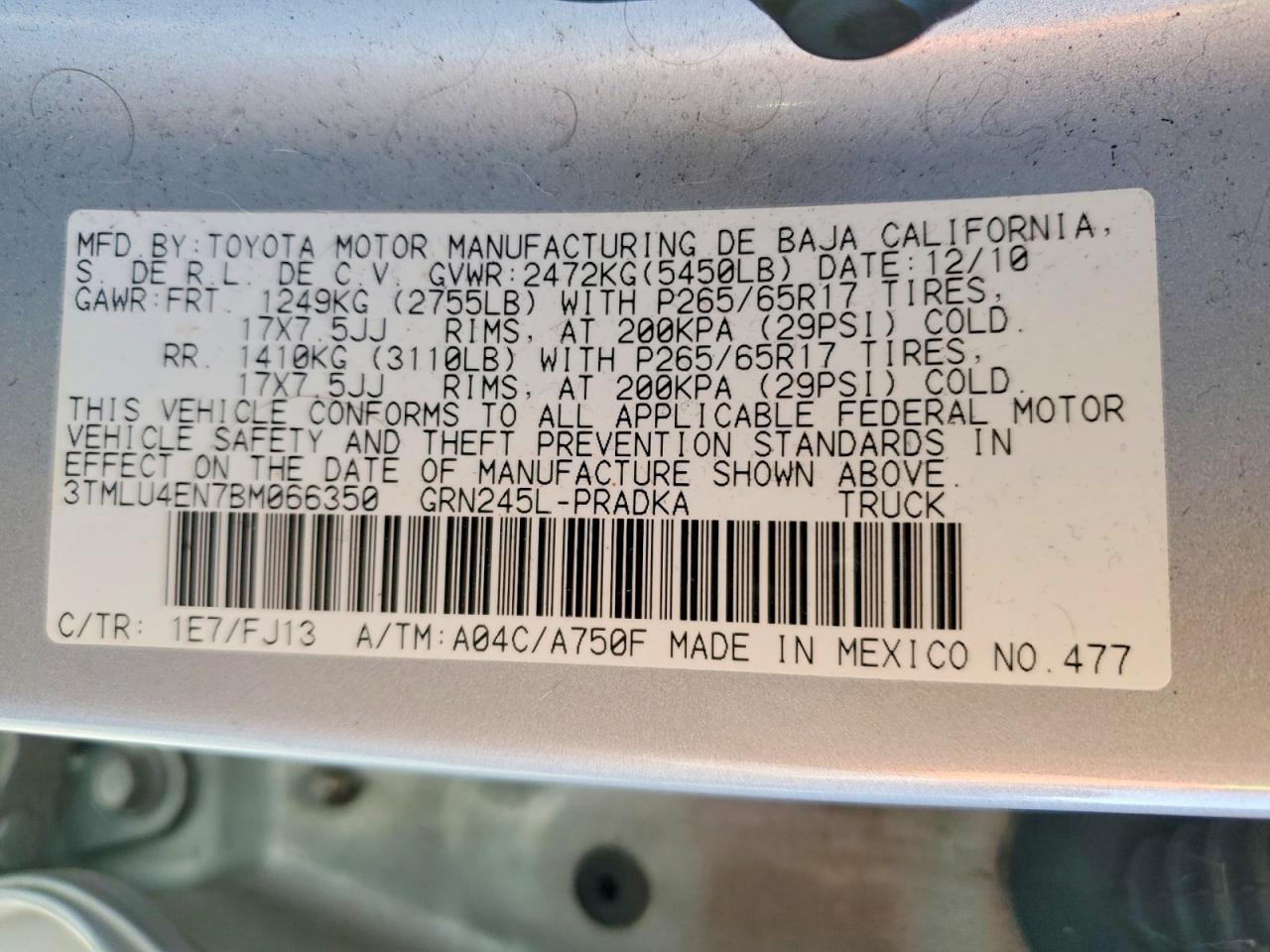 2011 Toyota Tacoma V6