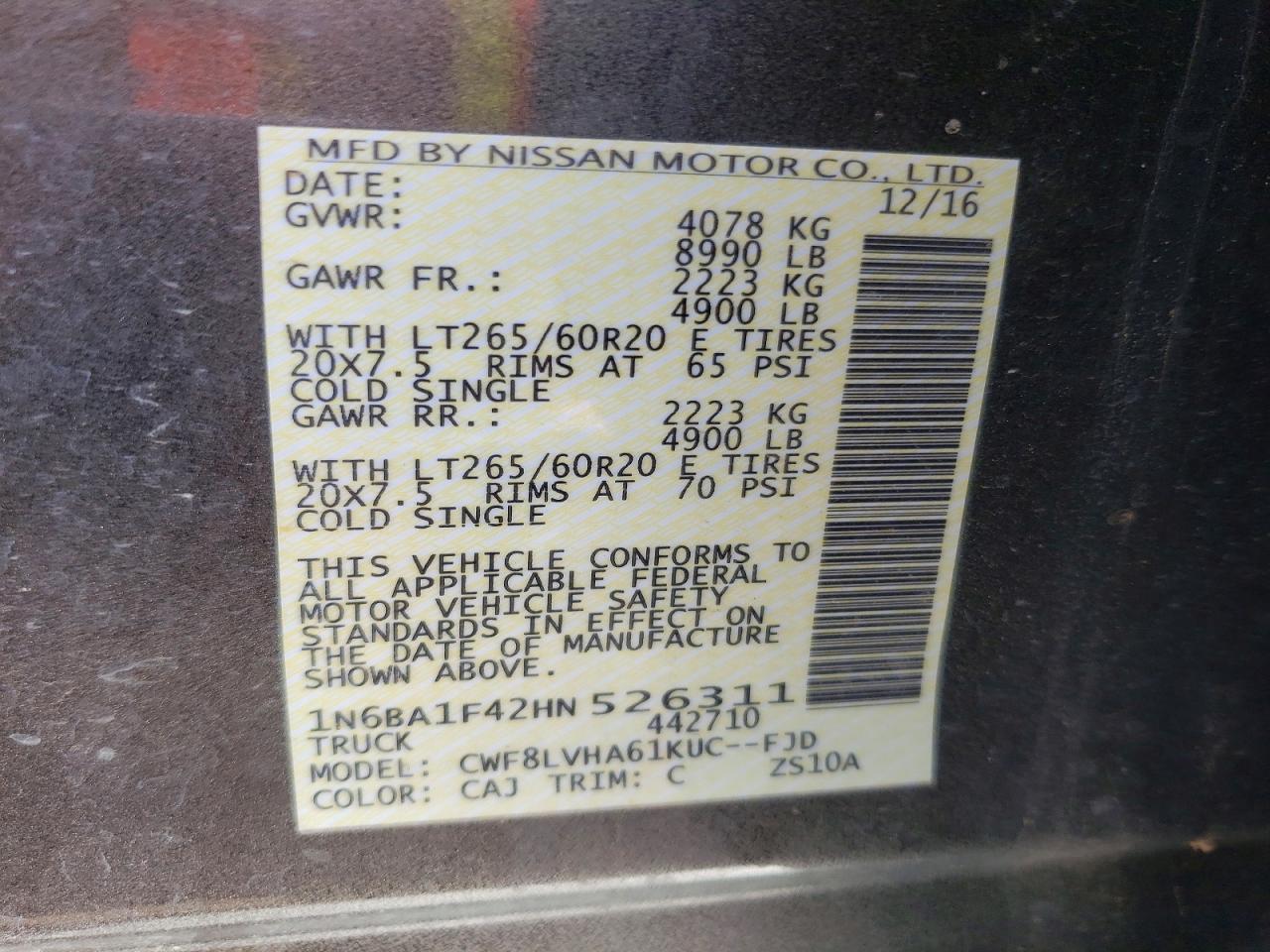 2017 Nissan Titan XD SL