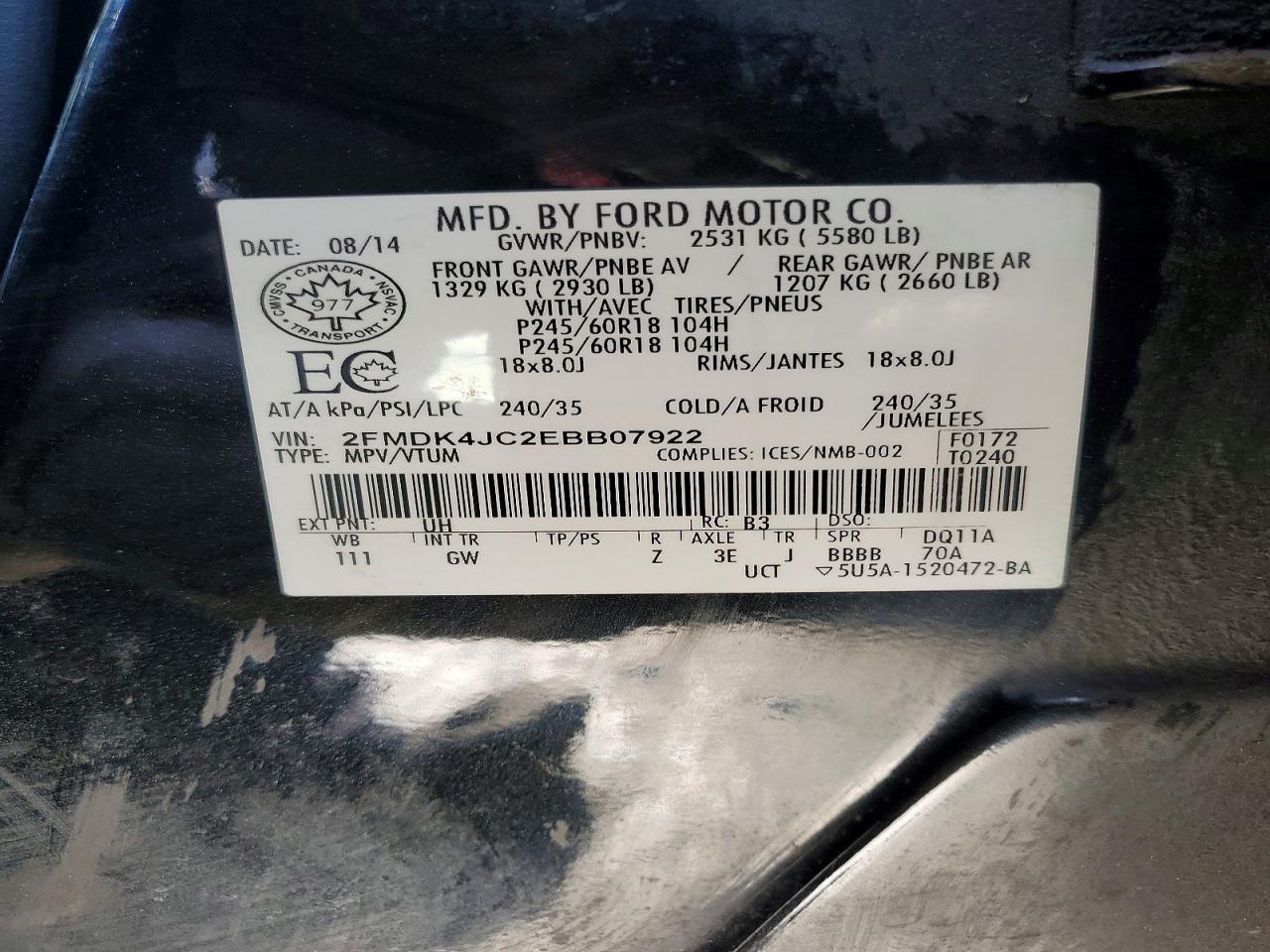 2014 Ford Edge sel