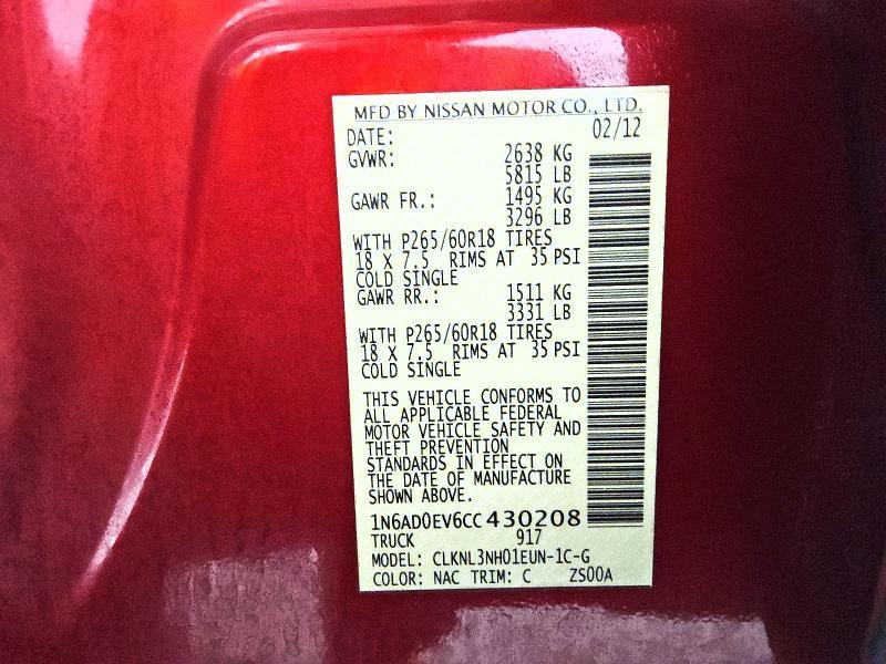 2012 Nissan Frontier S
