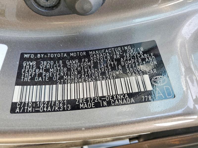 2019 Toyota Corolla le