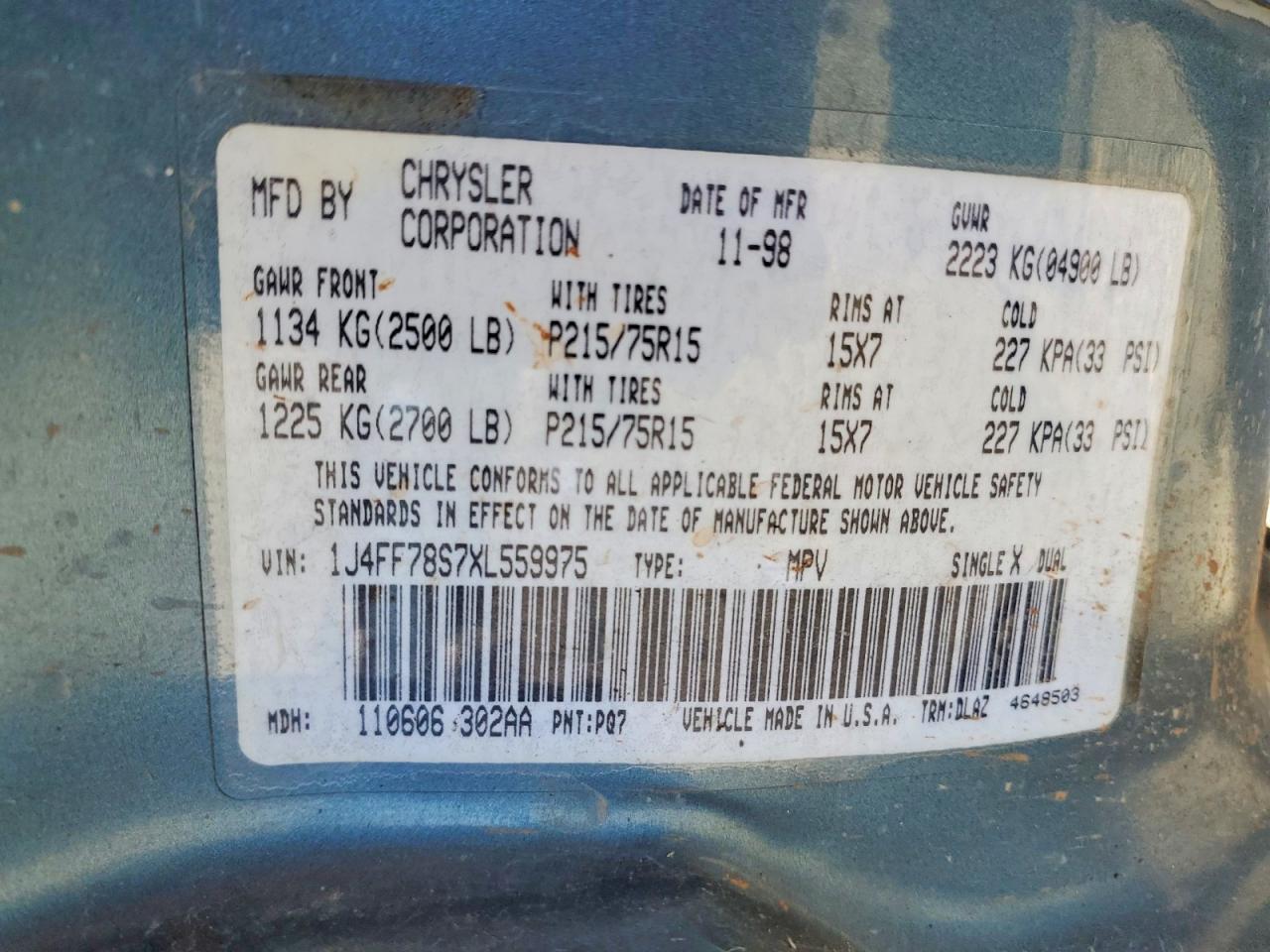 1999 Jeep Cherokee Limited