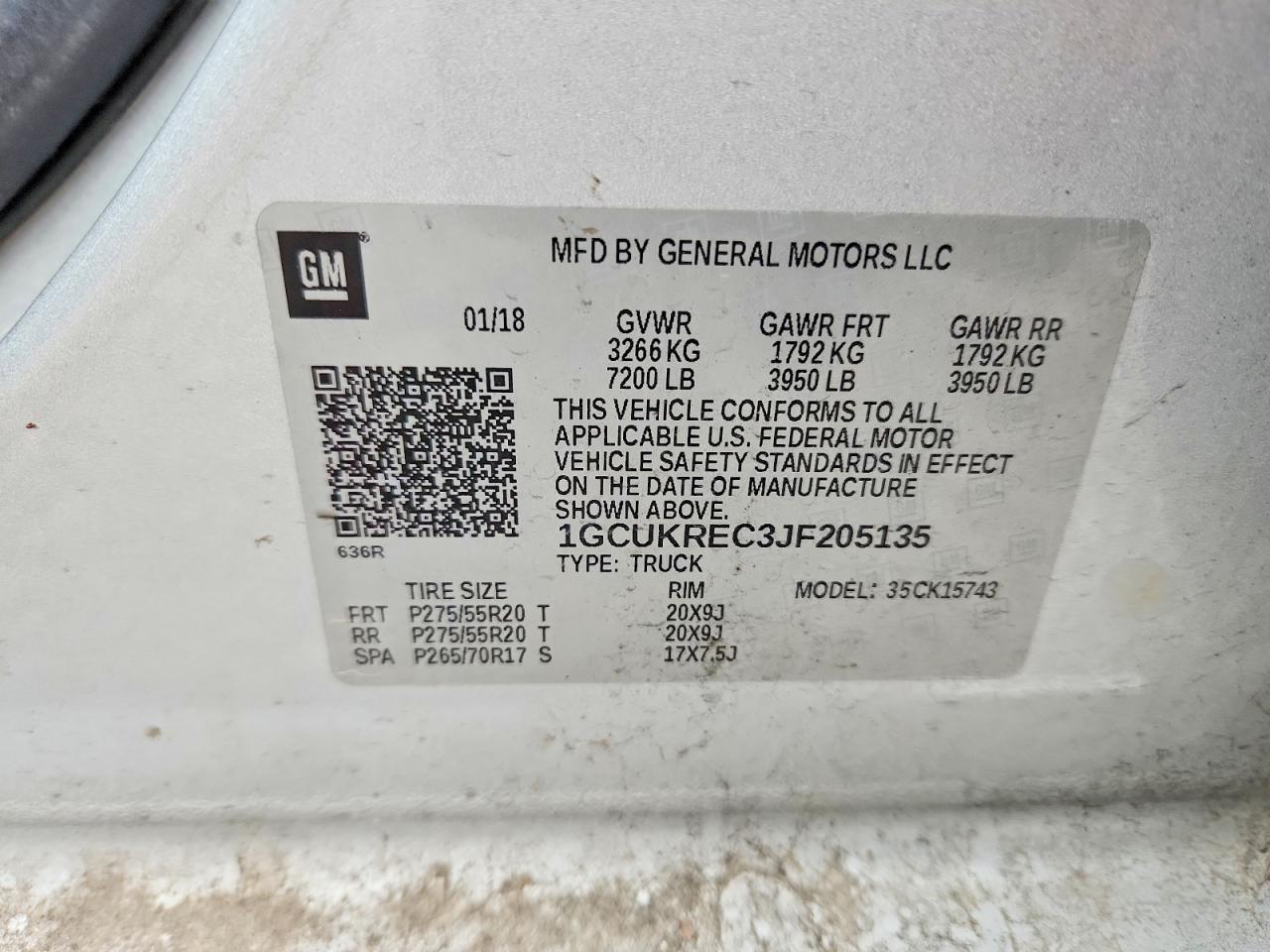 2018 Chevrolet Silverado K1500 LT