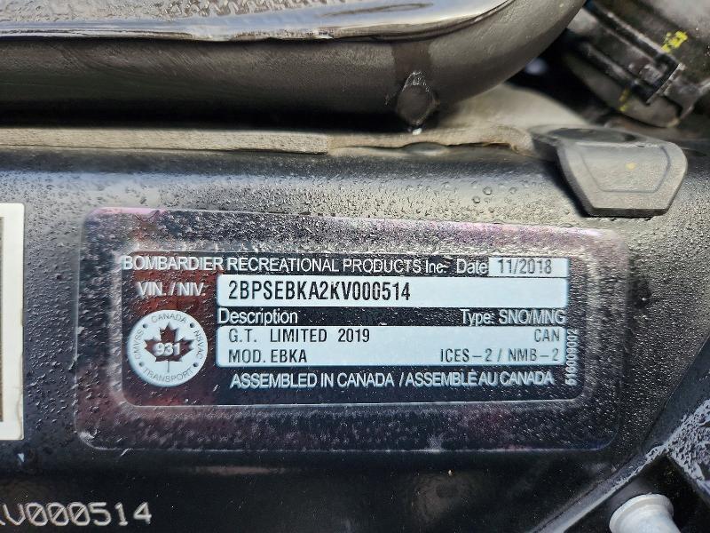 2019 Skidoo Ebka Grand Touring L