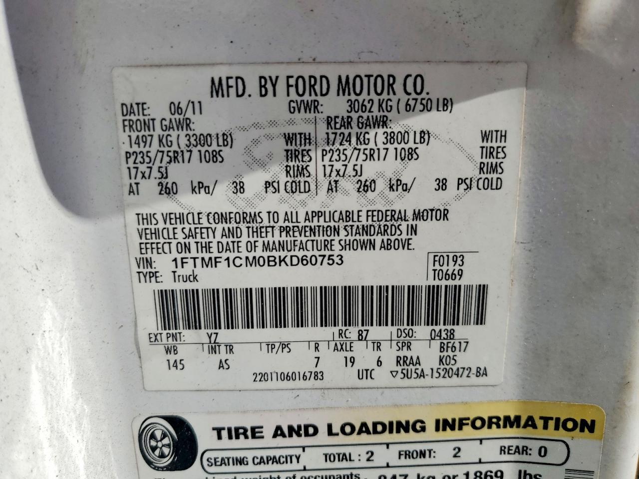 2011 Ford F150