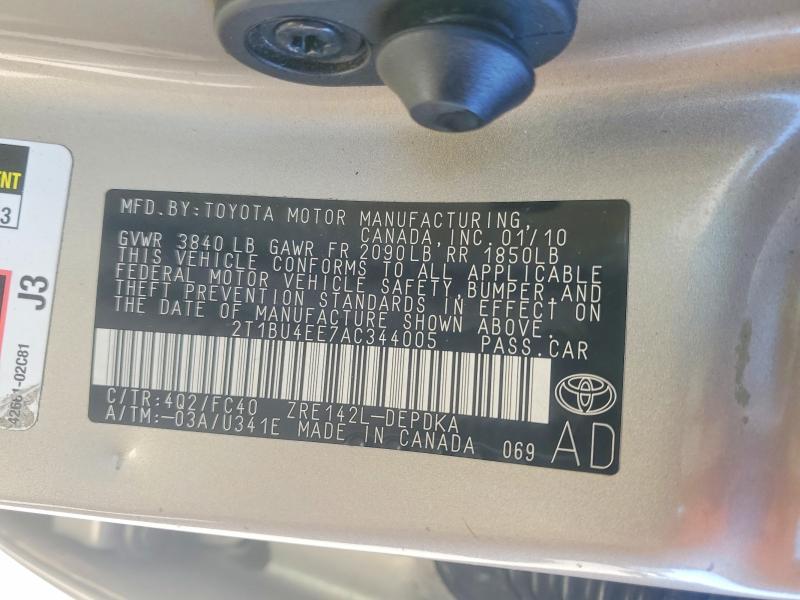 2010 Toyota Corolla le
