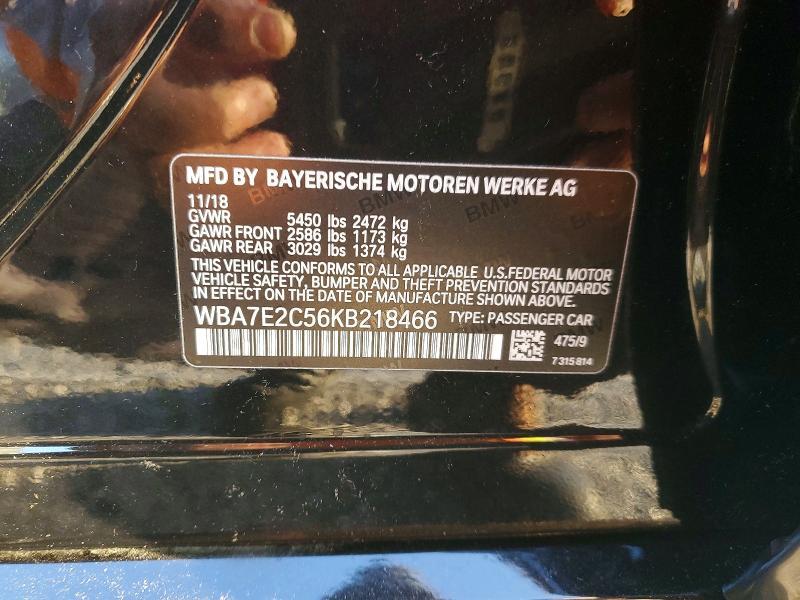 2019 BMW 740 i