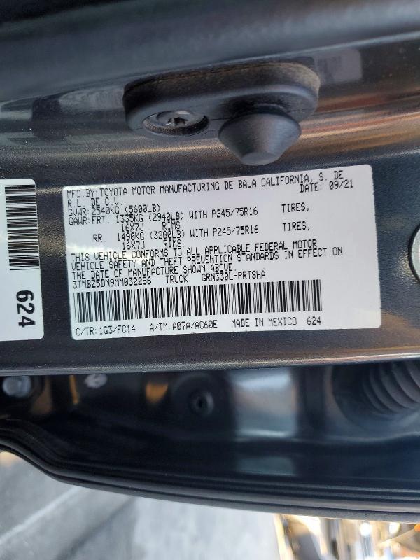 2021 Toyota Tacoma SR5 V6