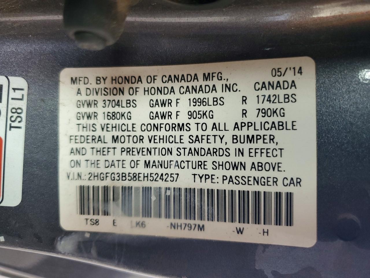 2014 Honda Civic lx