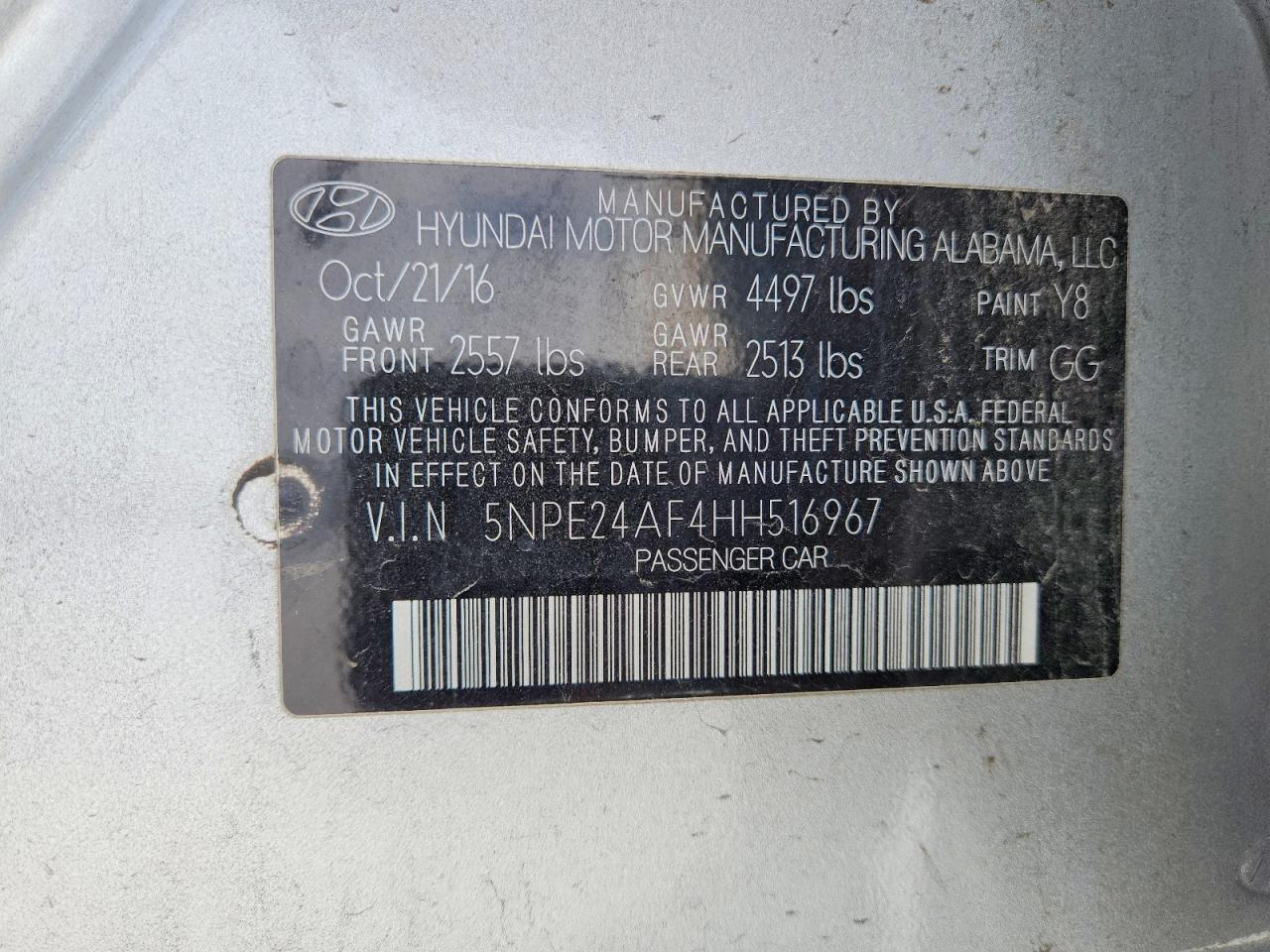 2017 Hyundai Sonata se