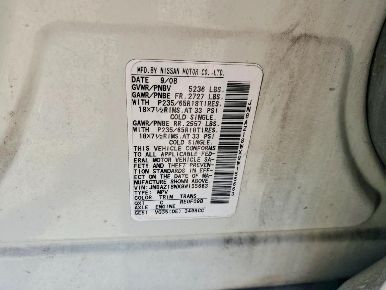 2009 Nissan Murano s