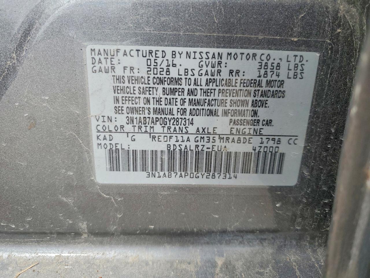 2016 Nissan Sentra sr