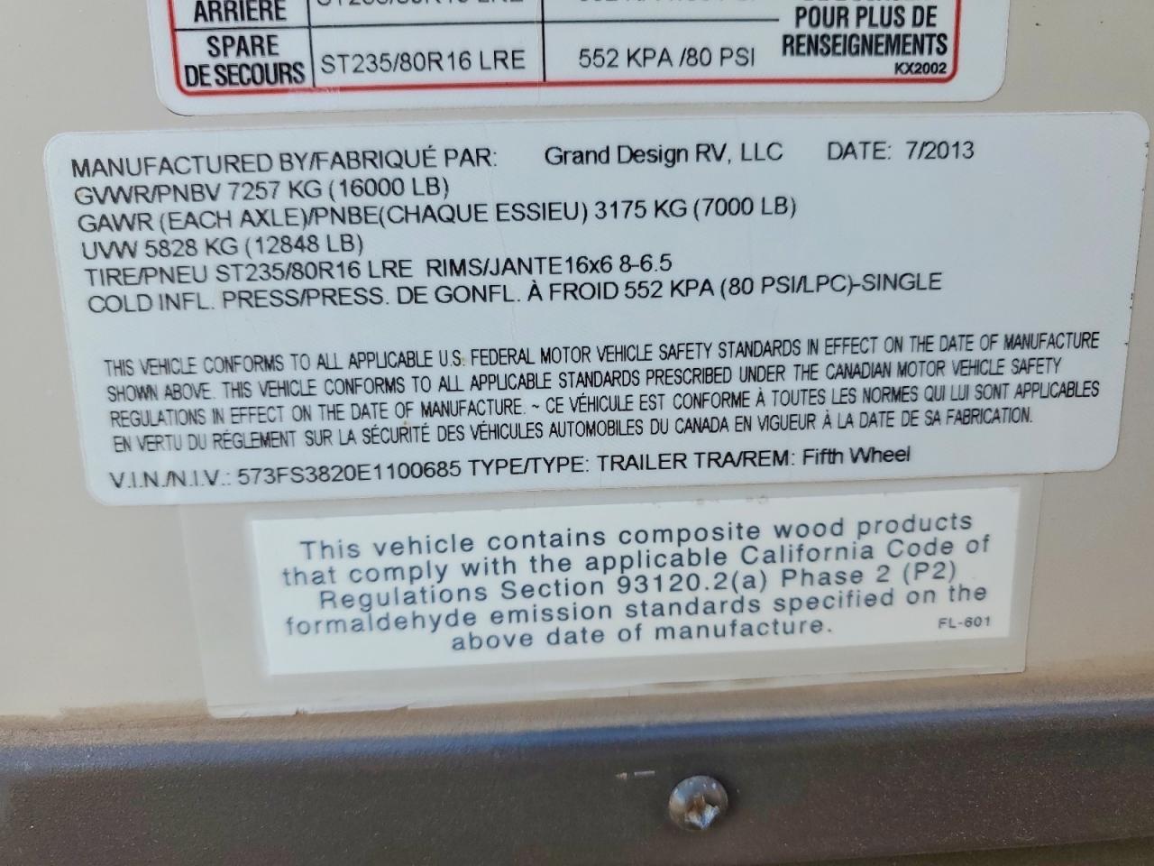 2014 Grande West 2014 Grand Design Solitude Camper
