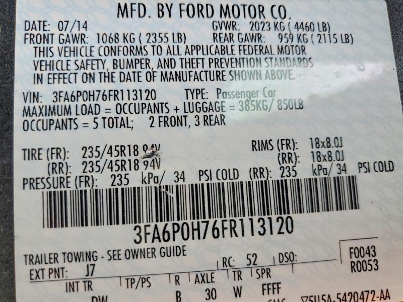 2015 Ford Fusion se