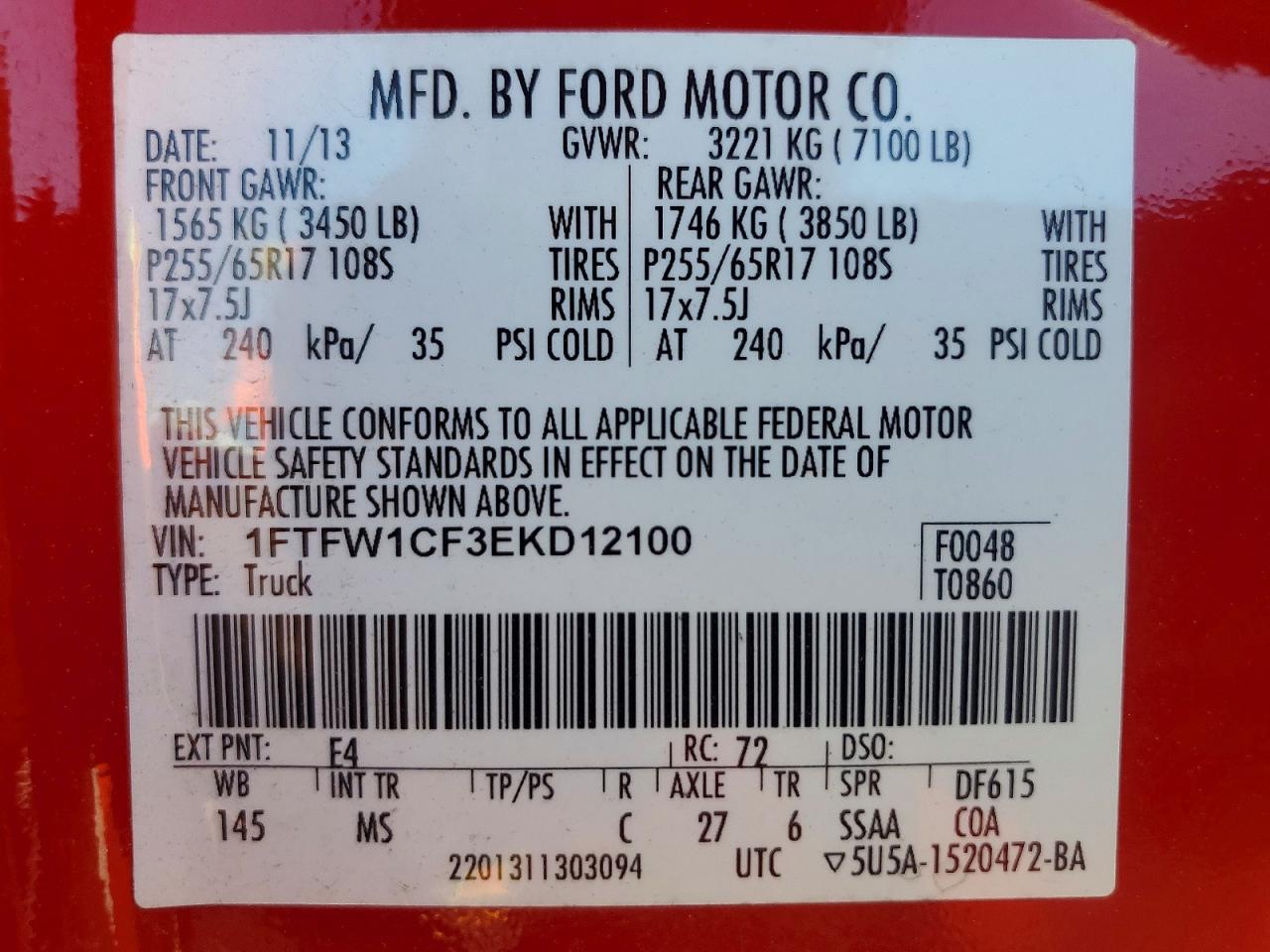 2014 Ford F150 Supercrew
