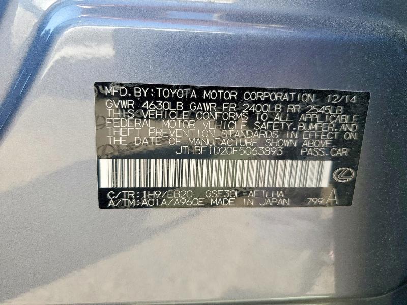 2015 Lexus Is 250 Base