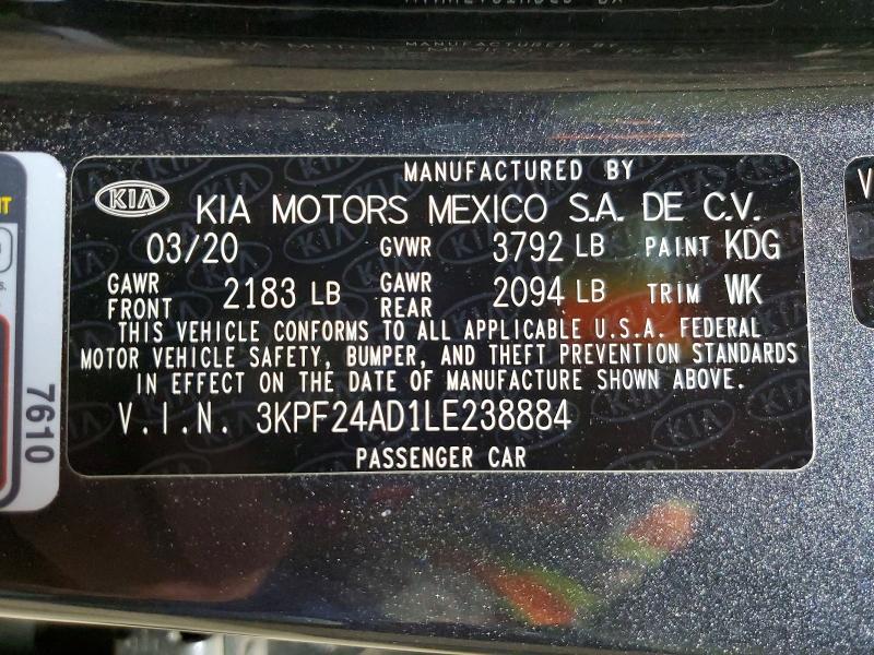 2020 KIA Forte lxs