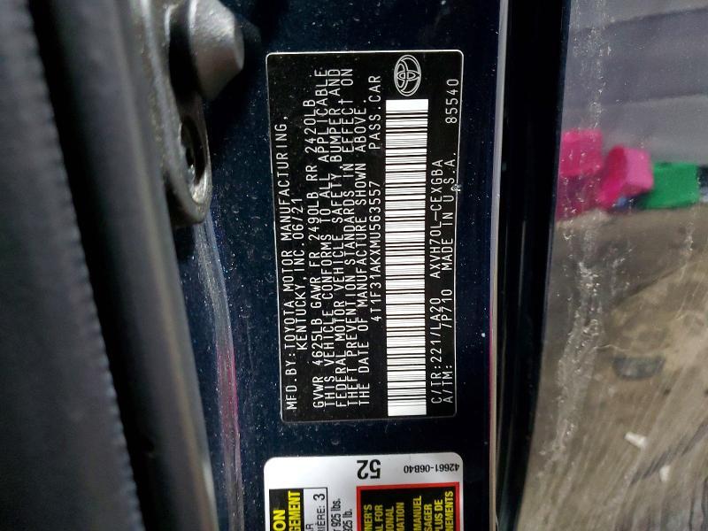 2021 Toyota Camry Hybrid xle