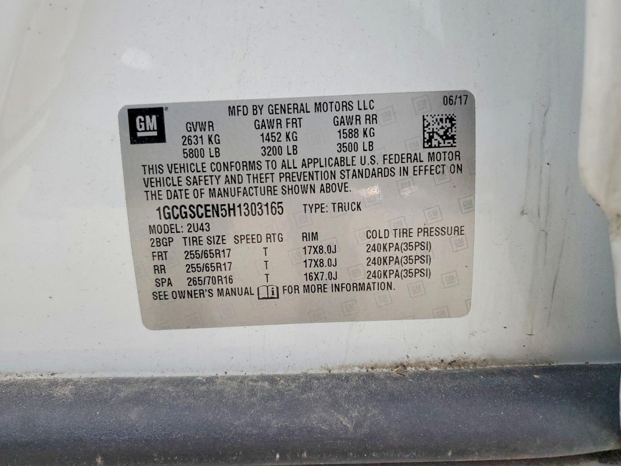 2017 Chevrolet Colorado LT