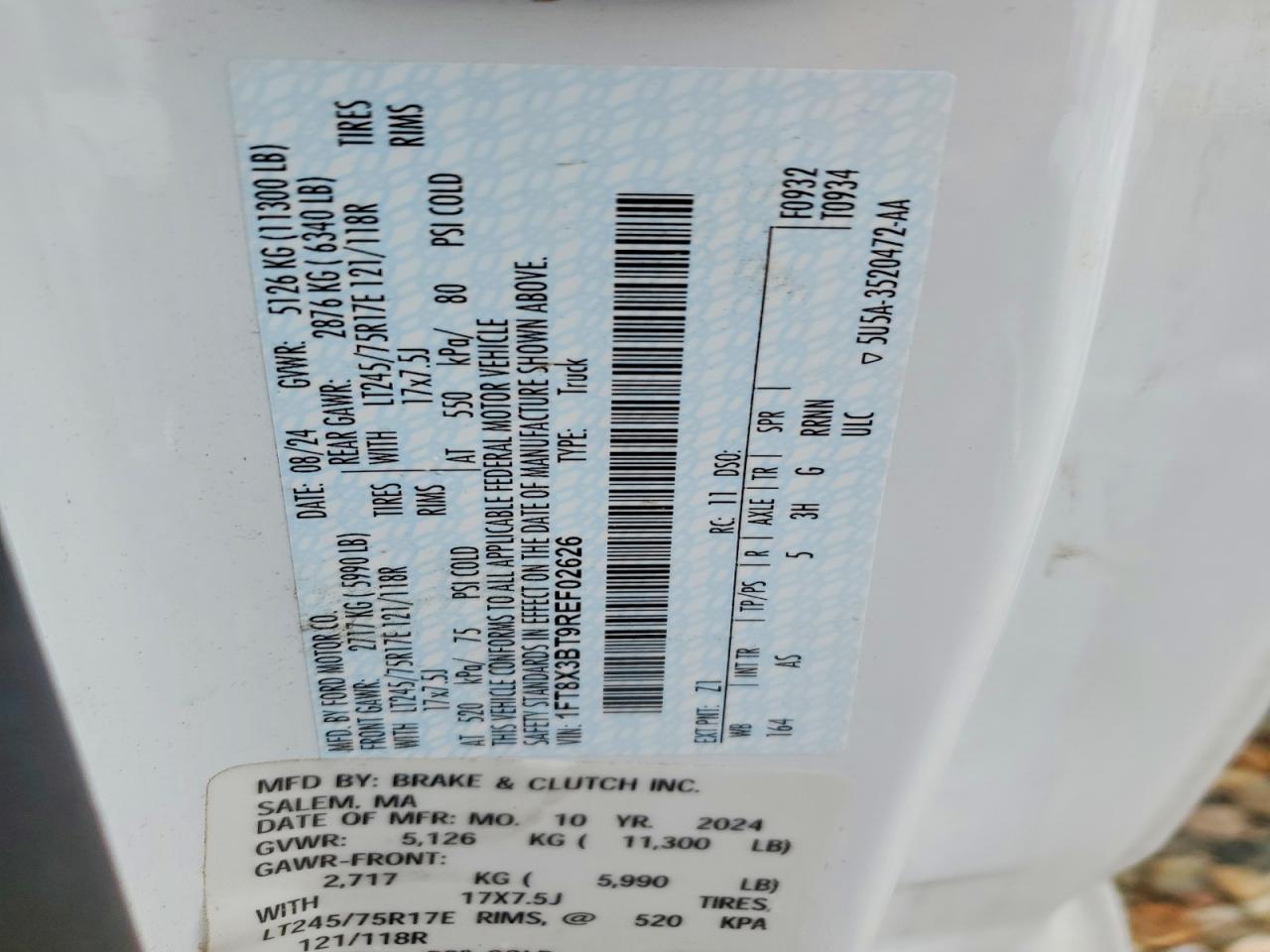 2024 Ford F350 Super Duty Utility / Service Truck