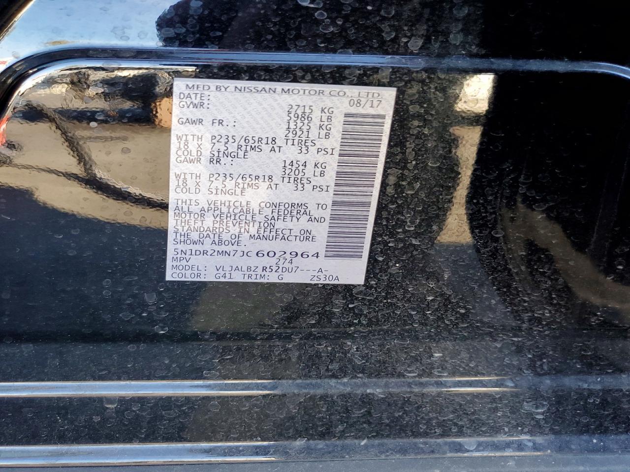2018 Nissan Pathfinder s