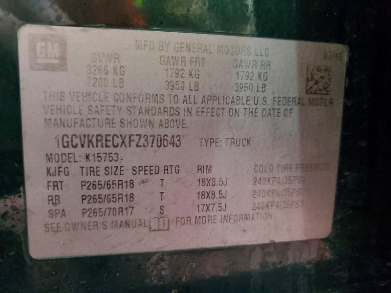 2015 Chevrolet Silverado K1500 lt