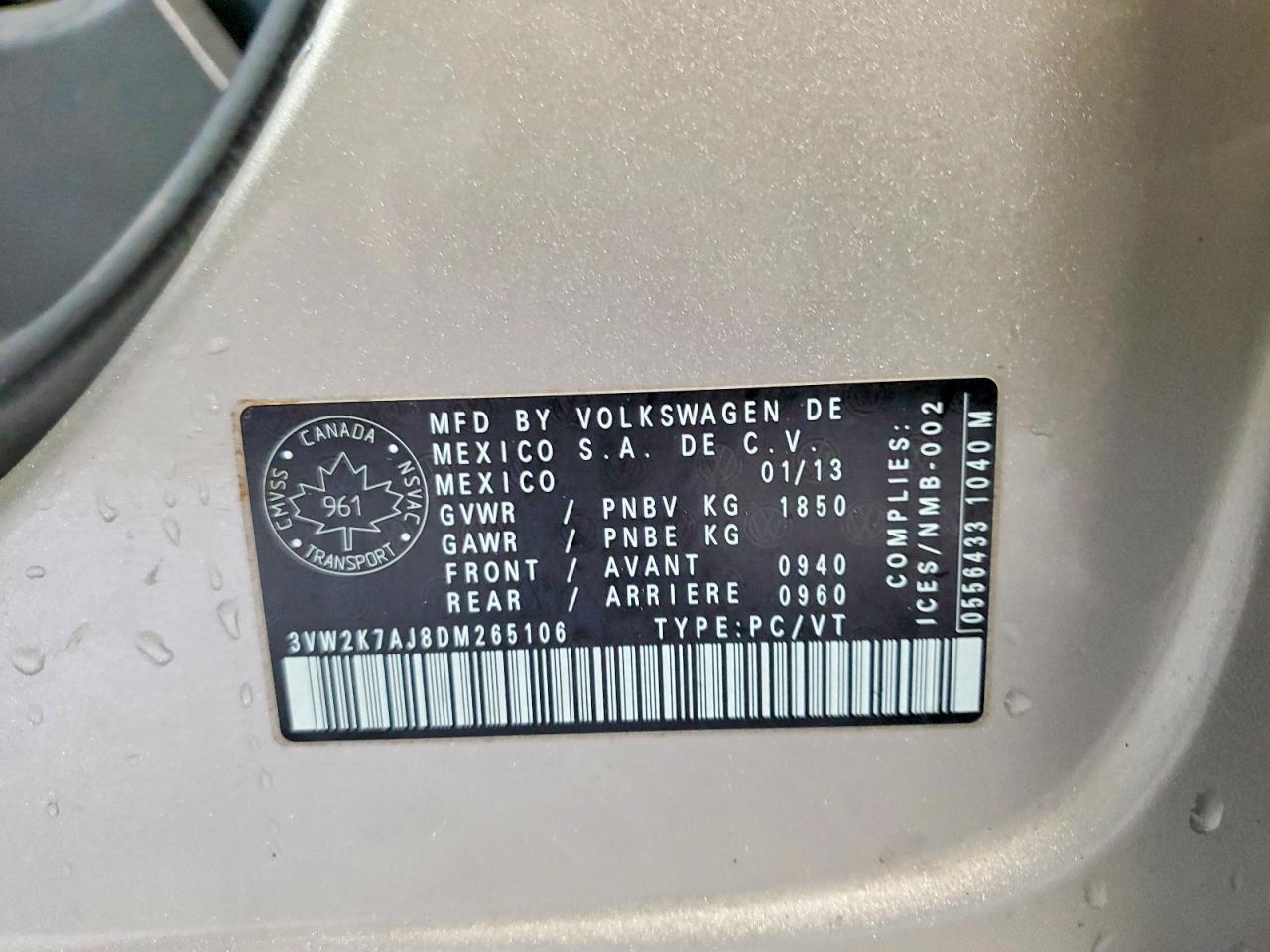 2013 Volkswagen Jetta Base