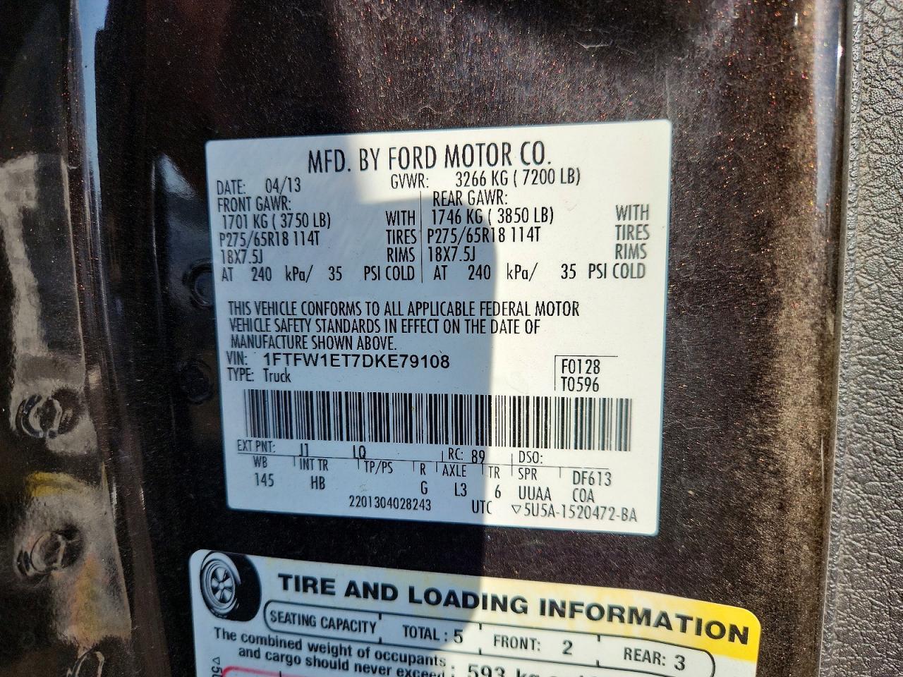 2013 Ford F150 Supercrew