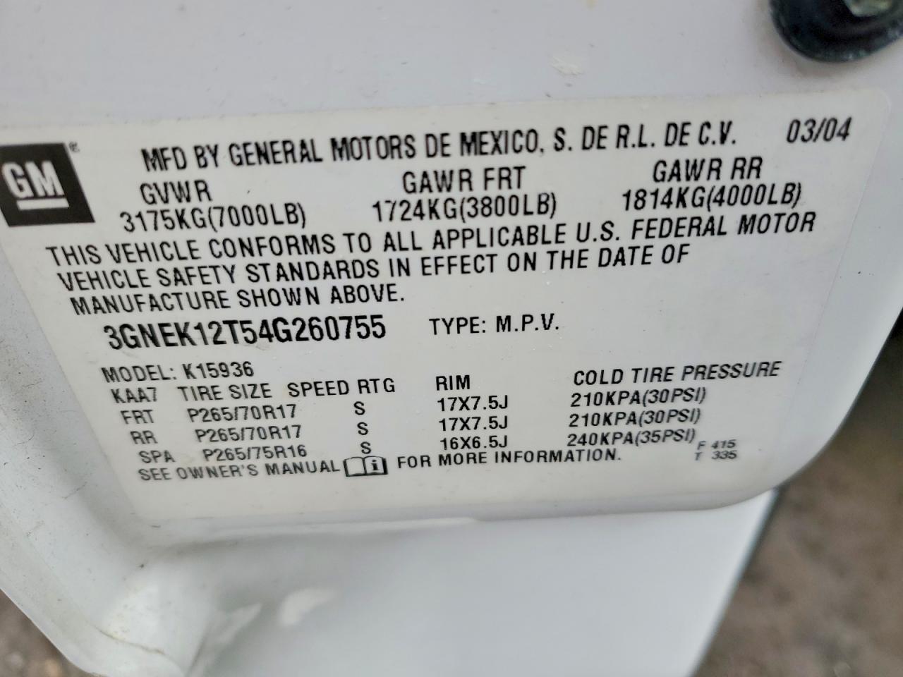 2004 Chevrolet Avalanche K1500