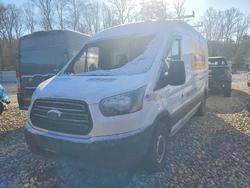Salvage trucks for sale at West Warren, MA auction: 2018 Ford Transit T