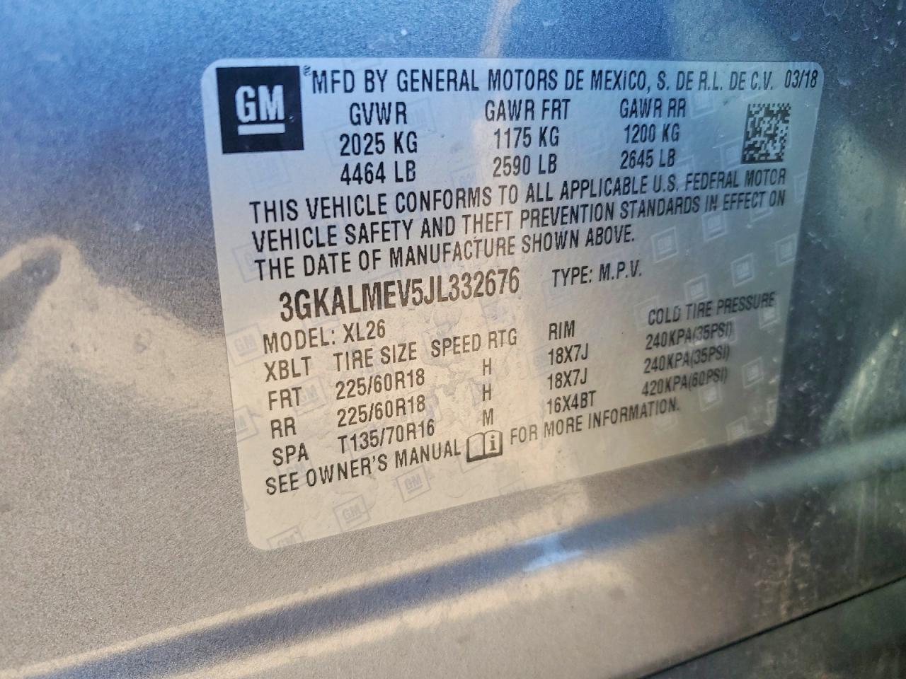 2018 GMC Terrain sle