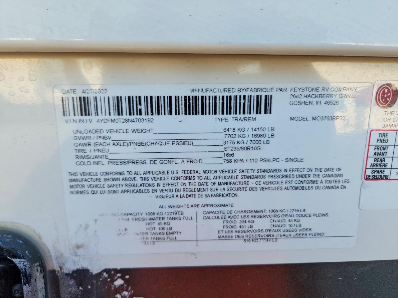 2022 Montana 2004 Keystone Montana Camper