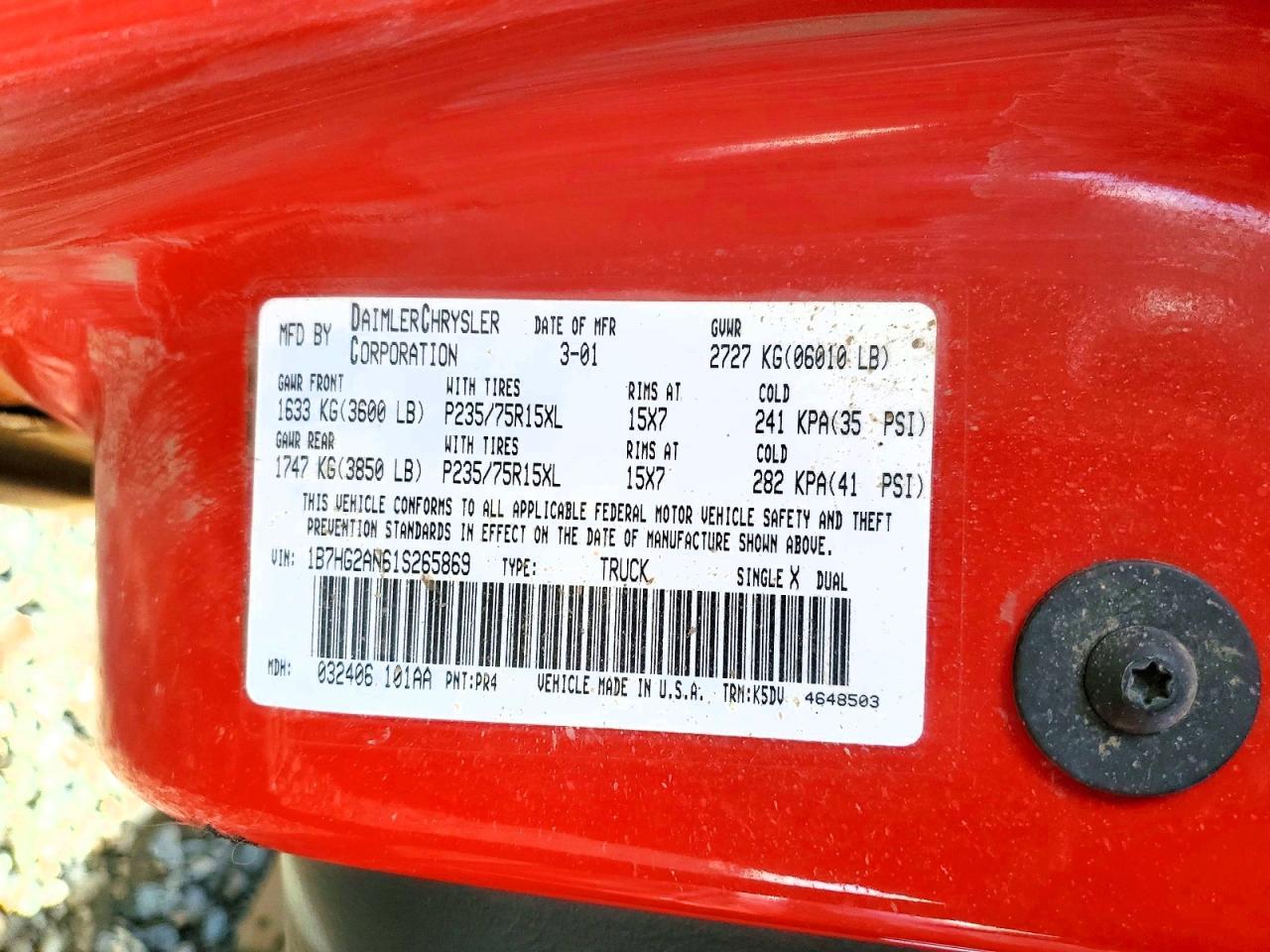 2001 Dodge Dakota Quattro