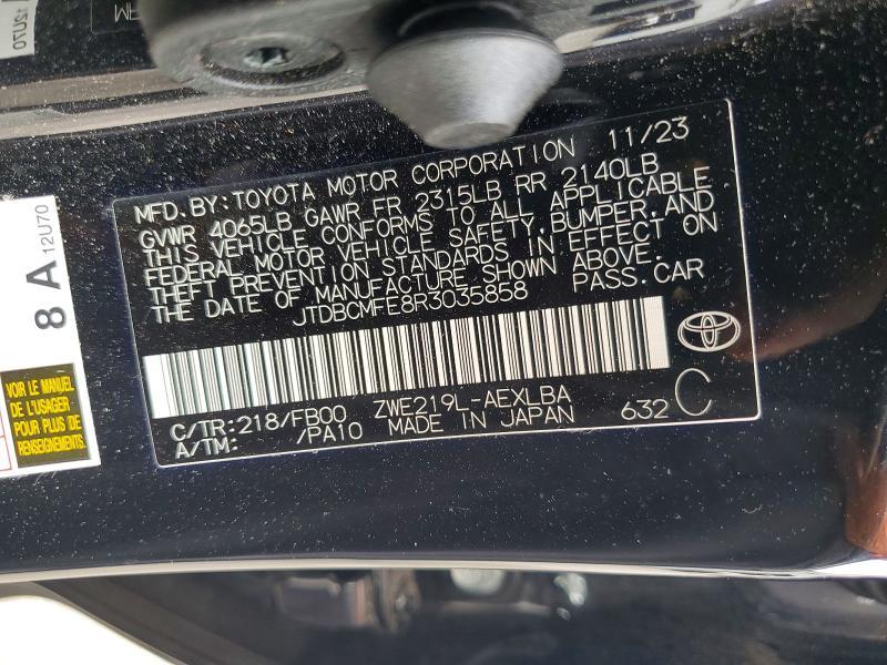 2024 Toyota Corolla Hybrid le