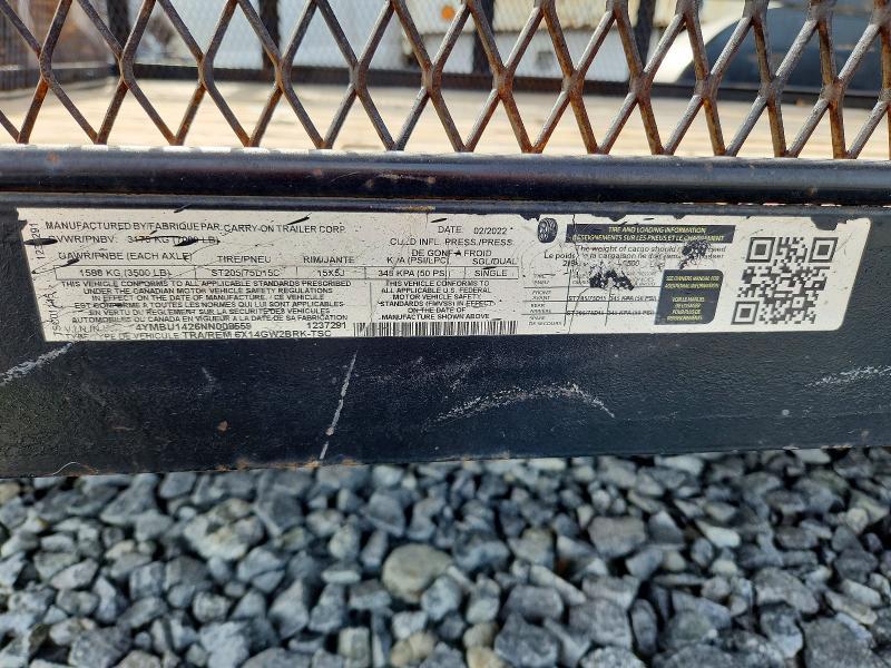 2022 Ctci 2022 Carry on 6x14gw2brk-tsc Utility Trailer